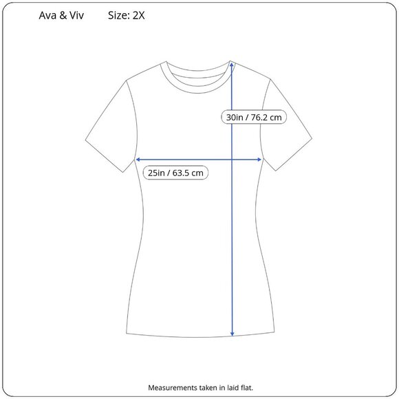 Ava & Viv Womens Plus Size Green Round Neck Short Sleeve Shirt Relaxed Fit 2X - Picture 3 of 7